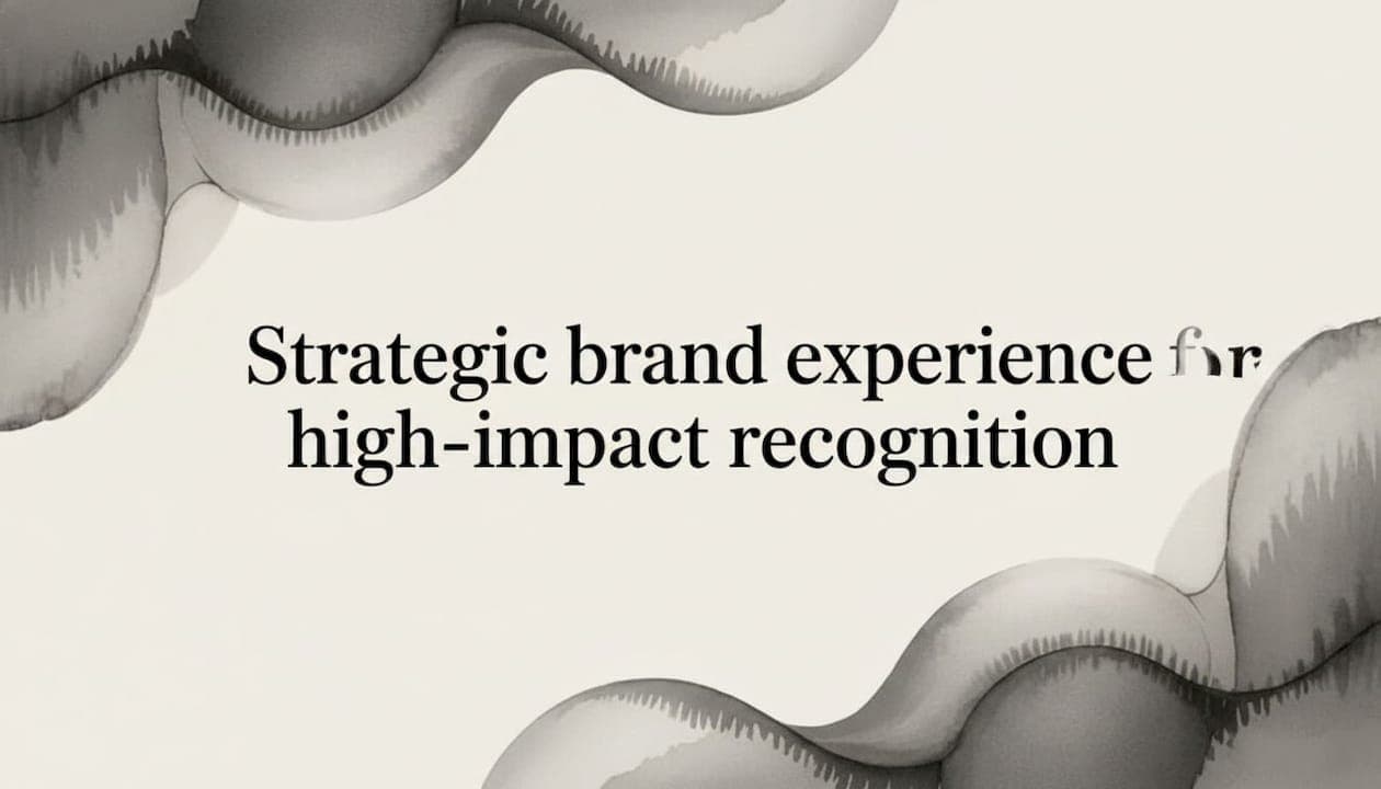 Strategic brand experience for high-impact recognition
