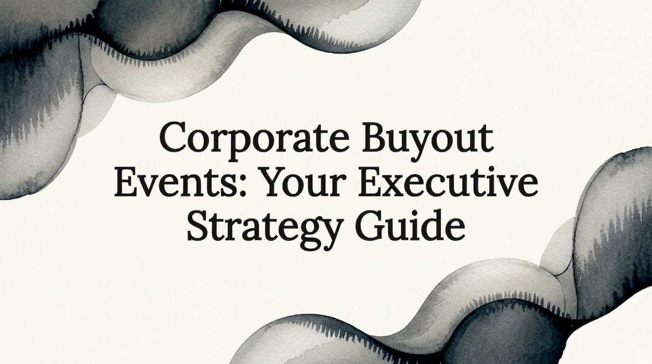 Corporate Buyout Events: Your Executive Strategy Guide