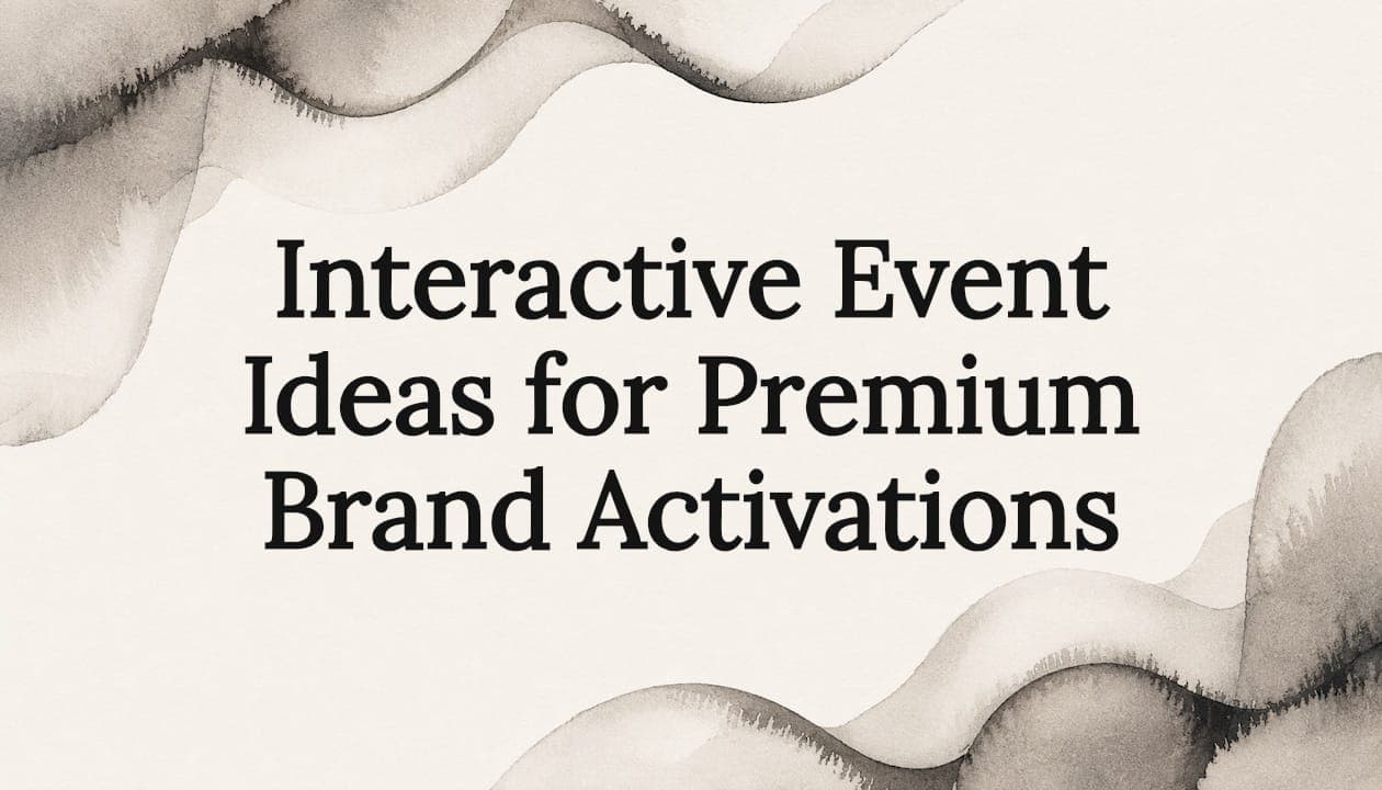 Interactive Event Ideas for Premium Brand Activations